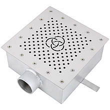 Злив донний Aquaviva AISI 304 (350х350 мм) квадратний, під бетон/лайнер