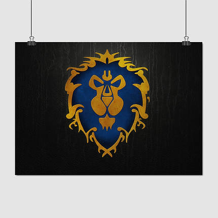 Плакат "Варкрафт, лого Альянсу, Warcraft", 43×60см, фото 1