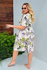 Літня сукня софт батал з кишенями і гумкою на талії, фото 4