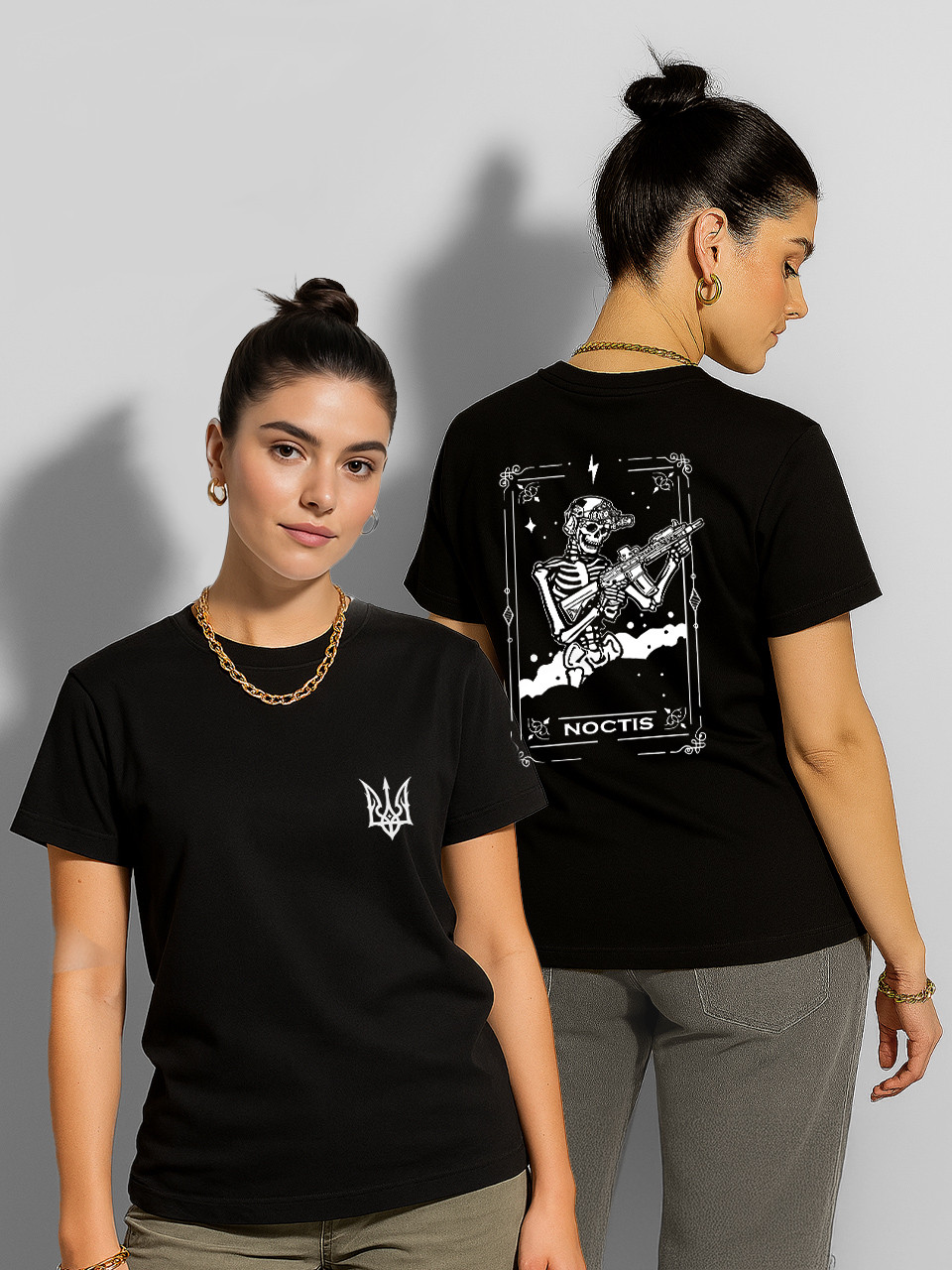 Футболка жіноча Noctis (Ніч), футболка з принтом Патріотичні