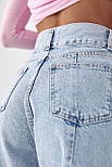 Жіночі джинси Palazzo з високою талією — блакитний колір, 42р (є розміри), фото 4
