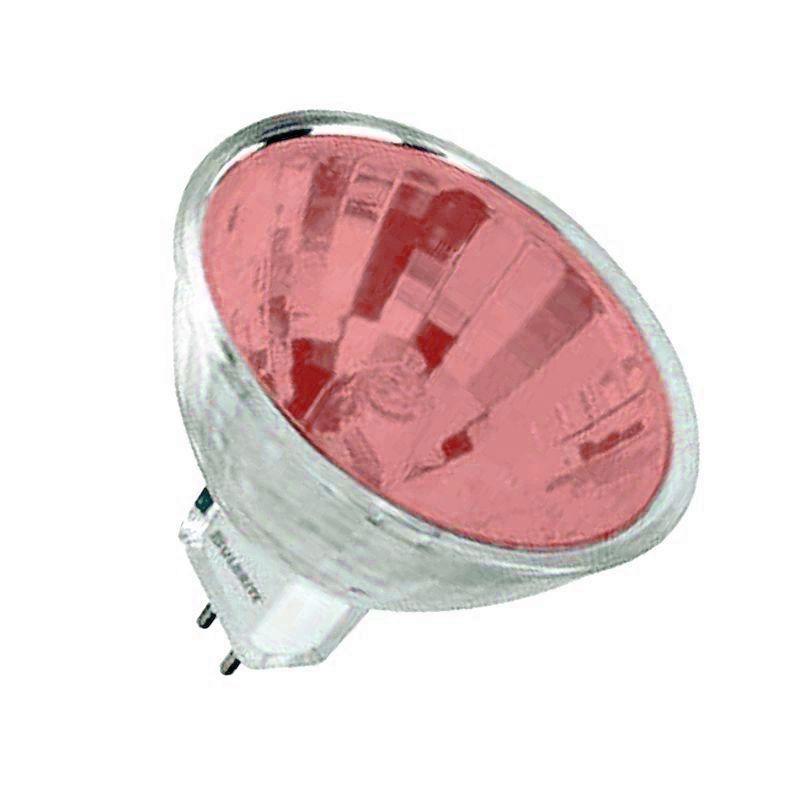 Лампа галогенна з відбивачем 12v 50w MULLER LIGHT 36° MR16 черв. скл., фото 1