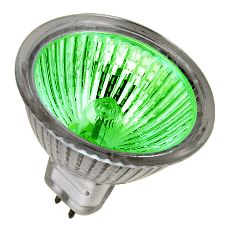 Лампа галогенна з відбивачем 12v 50w YUSING 38* MR16 зел., фото 1