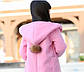Дитяче кашемірове пальто для дівчинки, з капюшоном 150, фото 3