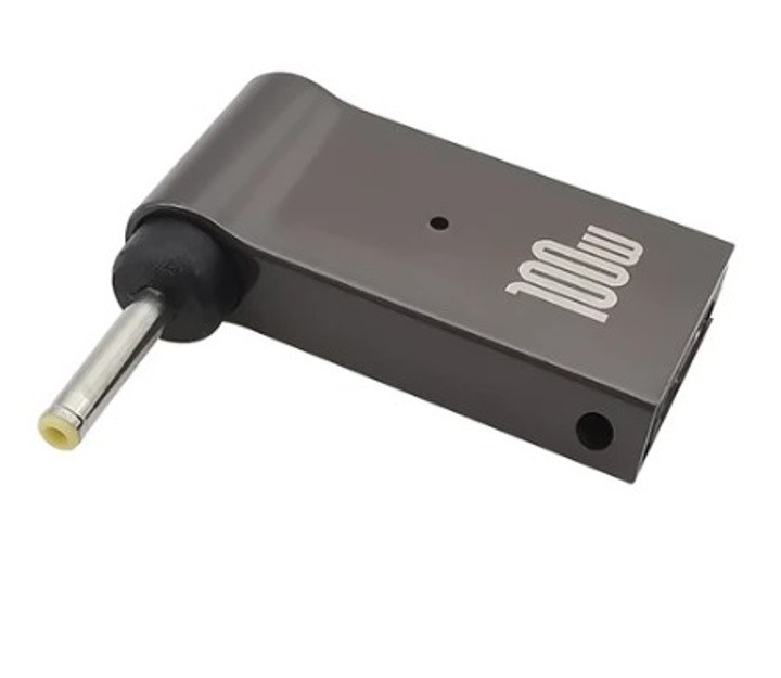 USB Type-C 100W адаптер DC 2,5×0,7 Asus для заряджання ноутбука від повербанка USB або зарядки PD, фото 1