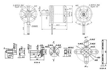 Мотор SunnySky X3520 V3 KV560 для літаків