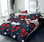 Постільна білизна Сатін полуторний комплект, фото 4