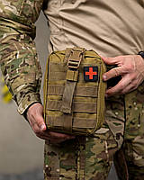 Аптечка армейская быстрого доступа койот Подсумок аптечка тактическая на рпс Подсумок под аптечку ВСУ