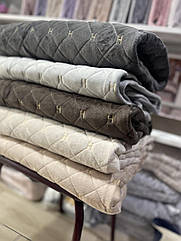 Накидки дивандеки на м'які меблі диван крісла Angelina універсальні велюрові 3 в 1 Colorful Home графіт