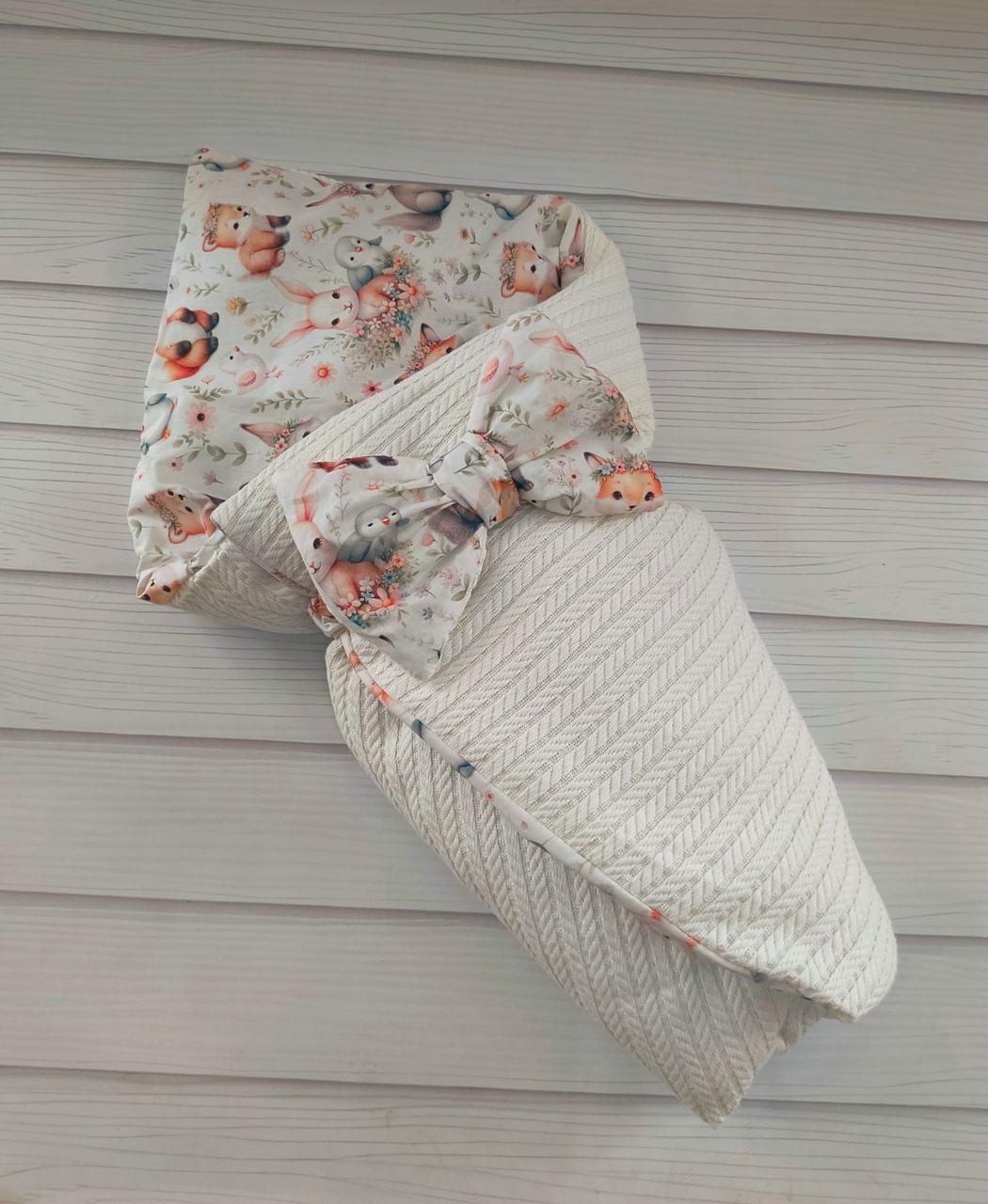 Дитячий демісезонний конверт на виписку конверт-ковдра ошатний конверт на виписку ВЕСНА ОСІНЬ