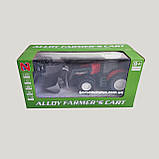 Радіокерований трактор з ковшем 29 см, акумулятор 3.7V, світло, гумові колеса (Червоний), фото 7