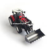 Радіокерований трактор з ковшем 29 см, акумулятор 3.7V, світло, гумові колеса (Червоний), фото 4