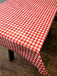 Клейонка на стіл у червону клітинку — ширина 137 см, на метраж, фото 3