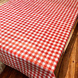 Клейонка на стіл у червону клітинку — ширина 137 см, на метраж, фото 4