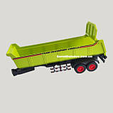 Радіокерований трактор з причепом 50 см, акумулятор 3.7V, світло, гумові колеса (Зелений), фото 6