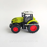 Радіокерований трактор з причепом 50 см, акумулятор 3.7V, світло, гумові колеса (Зелений), фото 4