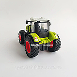 Радіокерований трактор з причепом 50 см, акумулятор 3.7V, світло, гумові колеса (Зелений), фото 5