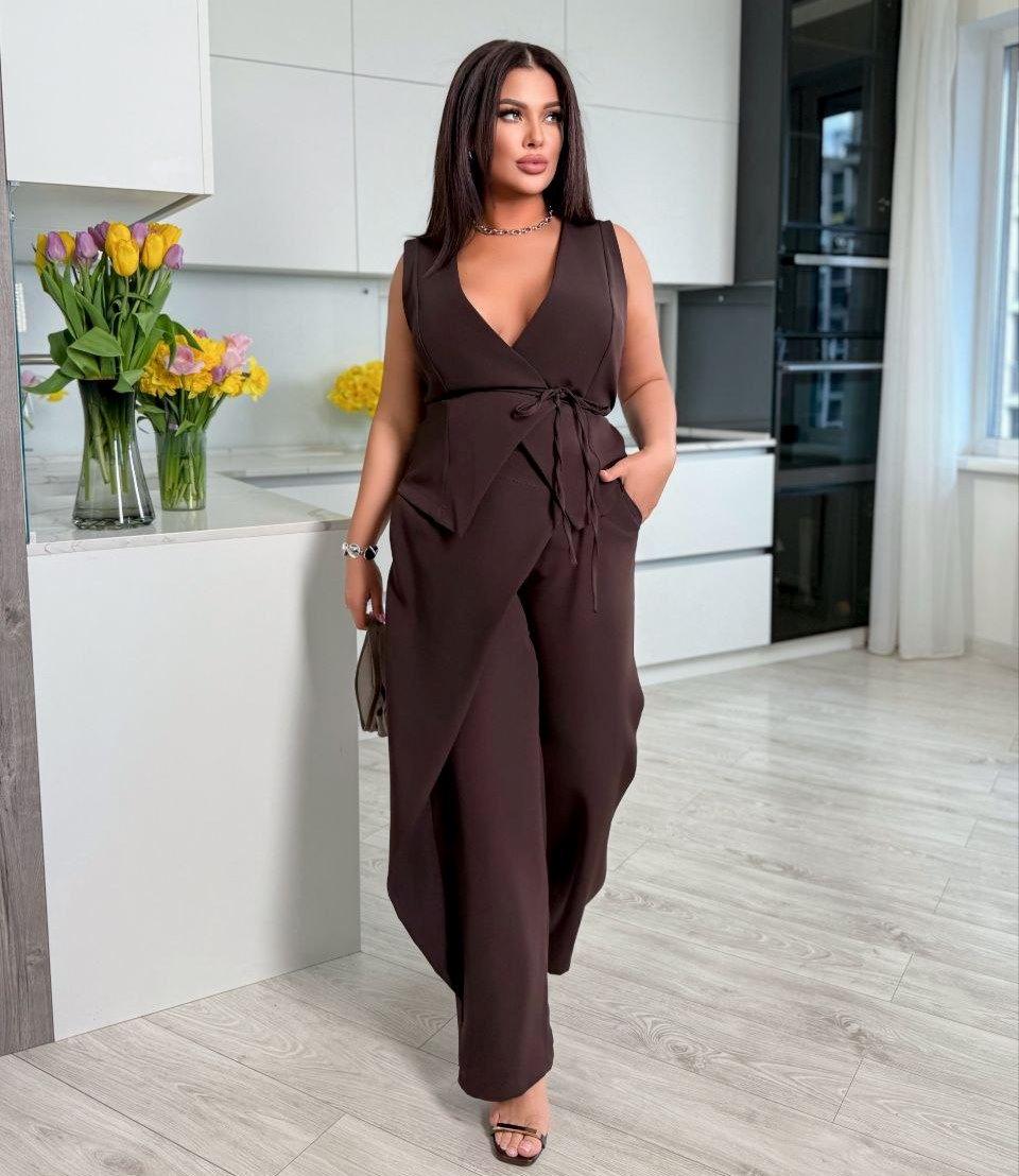 Штани стильні оригінального крою (54-56) 9662, фото 1