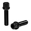Болт колісний A184195 M14х1,5х50мм Чорний Сфера R13 Хром Ключ 17, фото 2