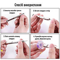 Ручна міні-дриль зі свердлами для дерева пластику та плат . Міні-дриль механічна з 10 свердлами чорна, фото 2