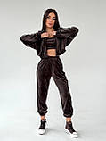 Костюм спортивний велюровий трійка в кольорах 9663, фото 7