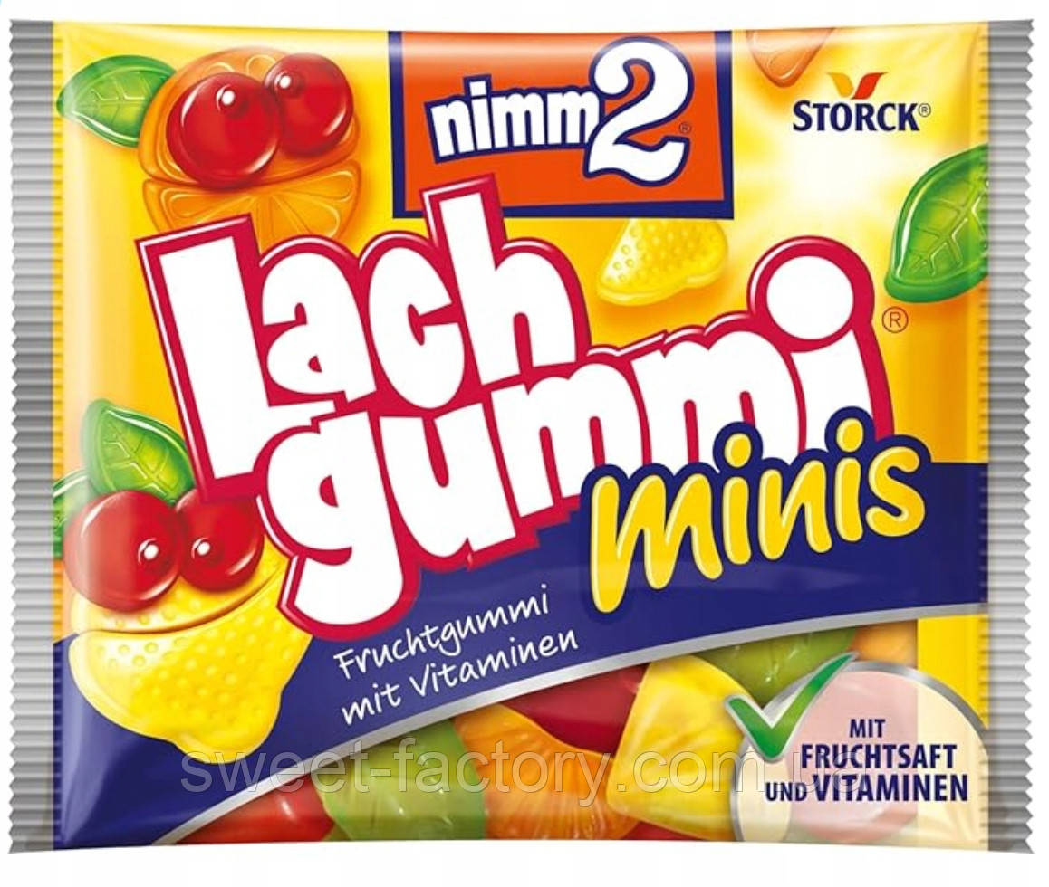Желейні цукерки Nimm2 Lach Gummi Fruchtgummi Minis 13g, фото 1