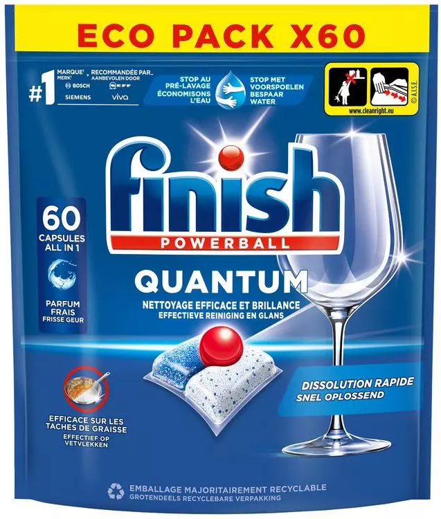 Засіб Finish Quantum All in1 60 капсул для посудомийних машин
