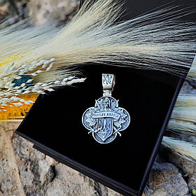 Срібна підвіс  925 проби з чорнінням П0201 "Козак" без шнурка
