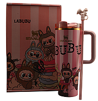 Термос термочашка Stanley Quencher H2.0 Tumbler з нержавіючої сталі 1,18 л Labubu Pink KT6007867  solve