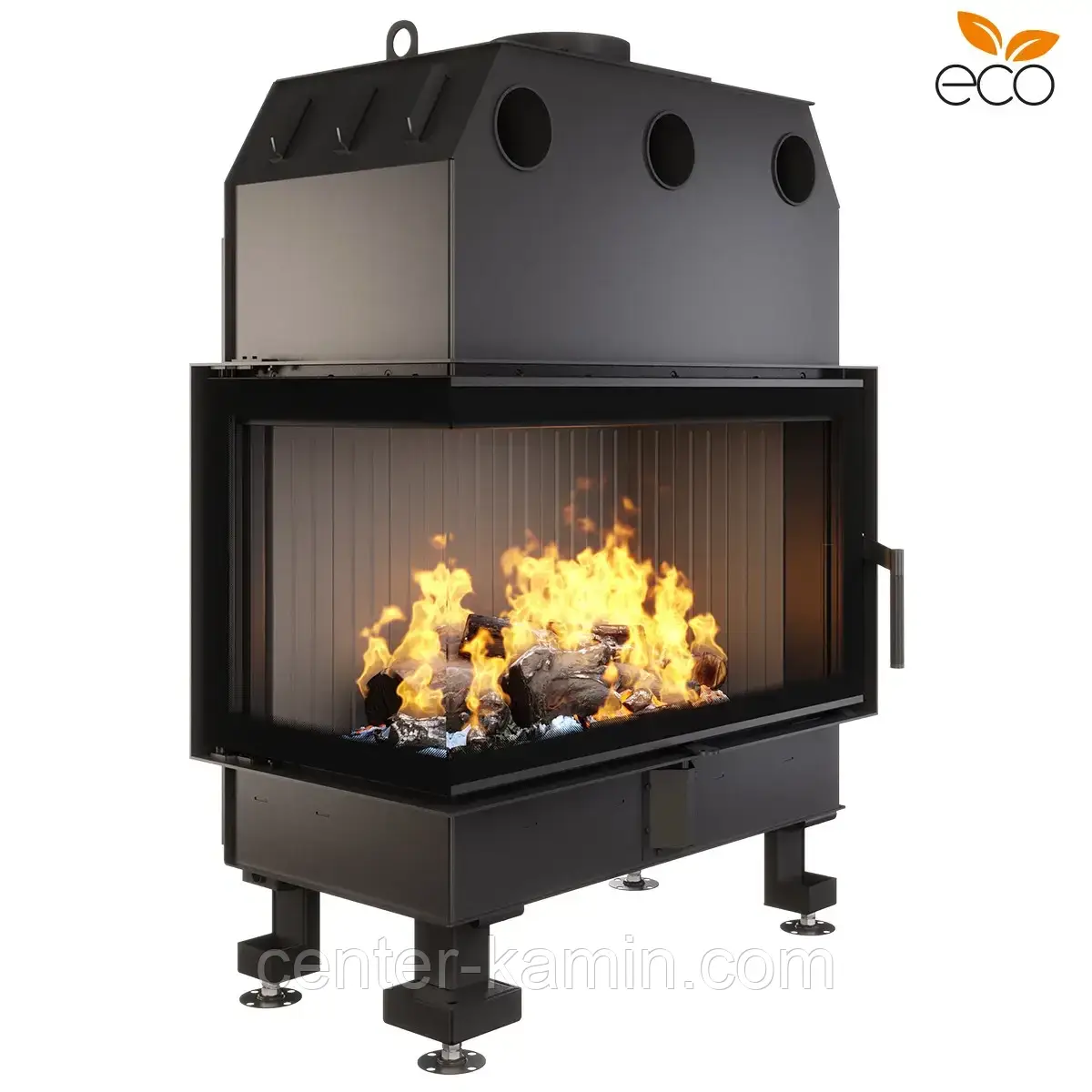 Камінна топка кутова SAVEN Energy 85х50х47L Black (17,0 kW) ECO