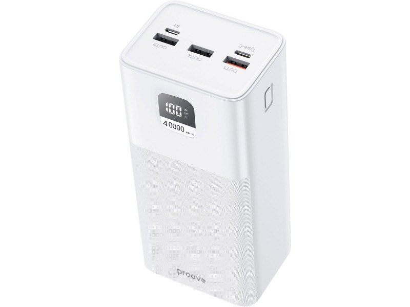 Зовнішній акумулятор (павербанк) Proove Giant 40000mAh 100W White (PBGI99320002)