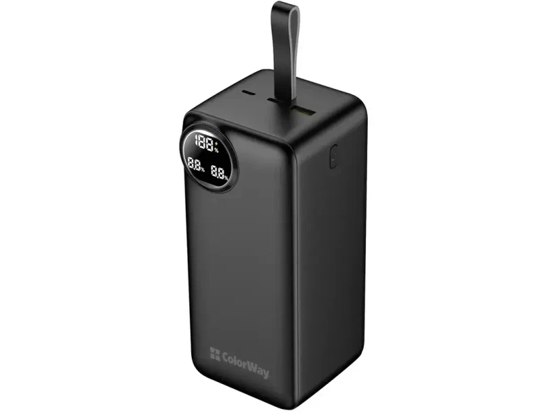 Зовнішній акумулятор (павербанк) ColorWay 50000mAh 22.5W Black (CW-PB500LPA4BK-PDD)