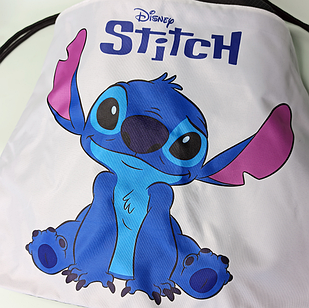 Сумка мішок Стіч для спортивної форми та взуття 35 см, рюкзак для форми з фізкультури