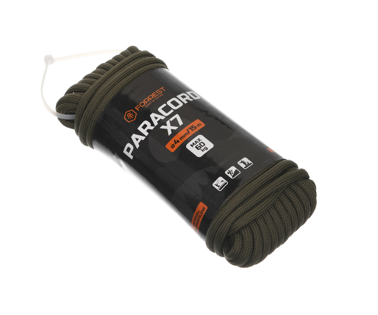 Парокорд Forrest Paracord X7 4 мм 15м 60 кг Olive