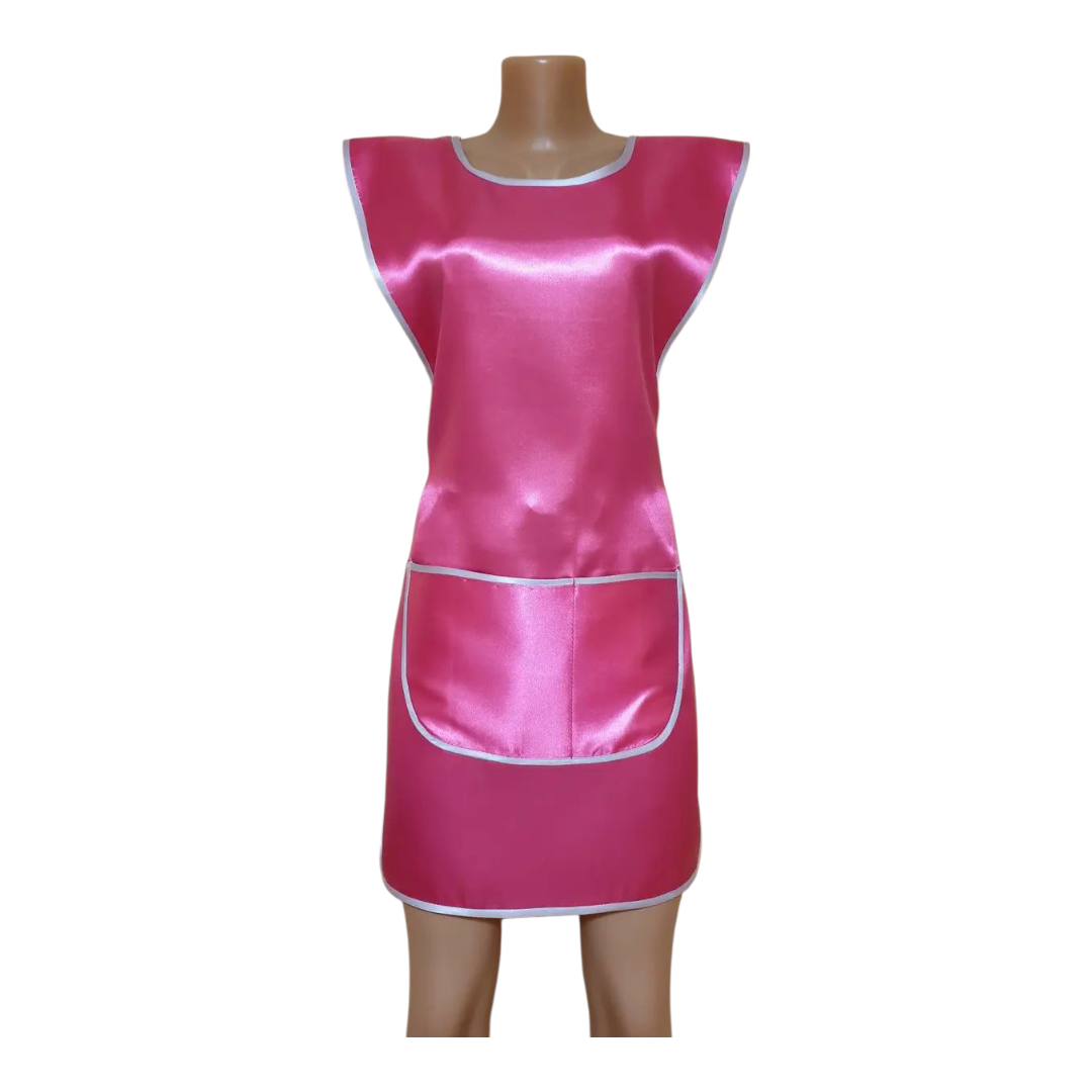 Фартух-туніка рожева PROFLINE Атласний для майстра/перукаря, універсальний. З накладною подвійною кишенею. Арт PIN2578, фото 1
