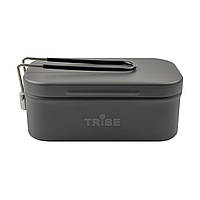 Контейнер для їжі алюмінієвий зі складною ручкою Tribe Lunch Box Alu (T-FG-0016-grey)