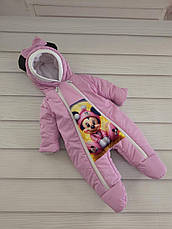 Дитячий теплий чоловічок комбінезон осінь весна зима 0-3 міс 56-62 розмір, фото 2