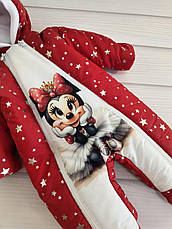 Дитячий теплий чоловічок комбінезон осінь весна зима 0-3 міс 56-62 розмір, фото 2