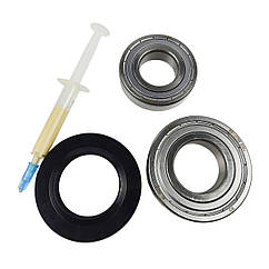 Комплект для заміни підшипників у пральній машині Bosch, Siemens 619808 (610131) (SKF 6206, 6205 и сальник 37,4*62*10/12 + мастило