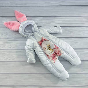 Дитячий теплий чоловічок комбінезон осінь весна зима 0-3 міс 56-62 розмір, фото 1