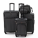 Набір дорожніх валізок текстиль 3 шт. + сумка й органайзер TAG R30948-Grey, фото 2