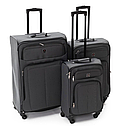 Набір дорожніх валізок текстиль 3 шт. + сумка й органайзер TAG R30948-Grey, фото 3