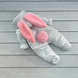 Дитячий теплий комбінезон чоловічок для новонародженого 0-3 міс 56-62 см Зима Весна Осінь, фото 3