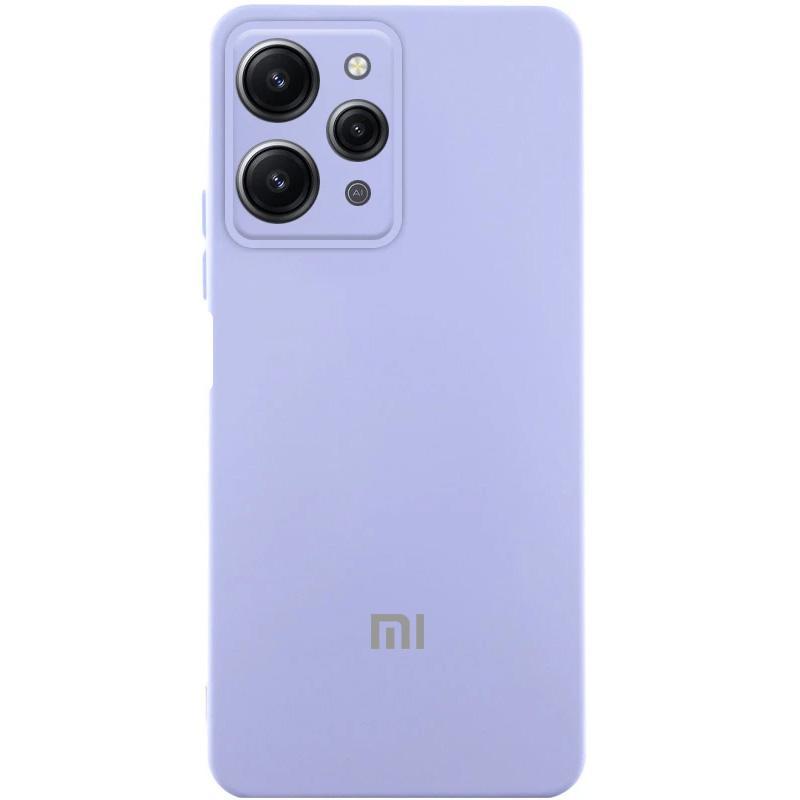 Чохол Silicone Cover Lakshmi Full Camera (AA) для Xiaomi Redmi Note 12 4G | Мікрофібра Бузковий / Dasheen, фото 1