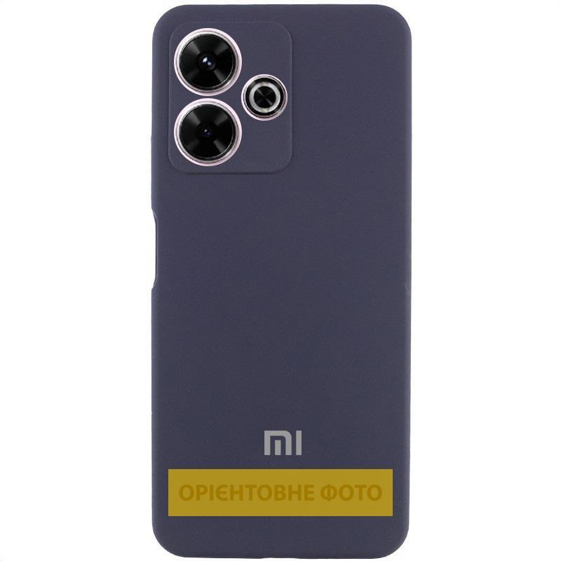 Чохол Silicone Cover Lakshmi Full Camera (AA) для Xiaomi Redmi Note 12 Pro 4G | Мікрофібра Синій / Midnight Blue, фото 1