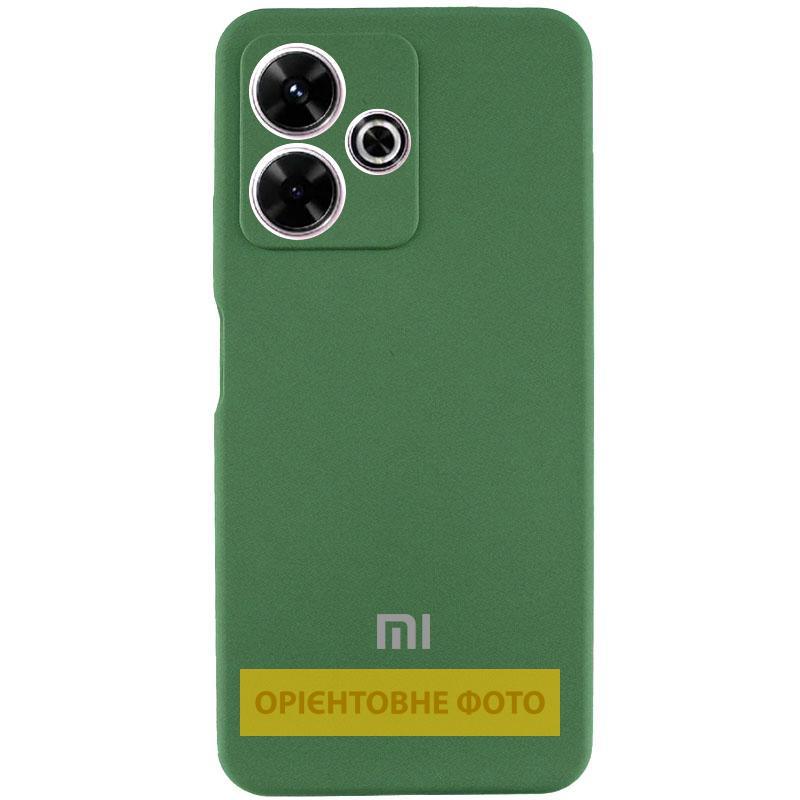 Чохол Silicone Cover Lakshmi Full Camera (AA) для Xiaomi Redmi Note 12 Pro 4G | Мікрофібра Зелений / Dark green, фото 1