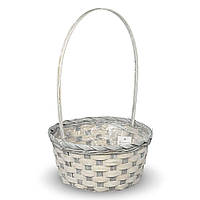Кошик з лози сірий 30×16 см