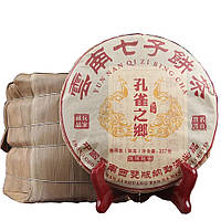 Витриманий Юньнаньський Шу Пуер 2006 shu puer tea cake famous Yunnan qi zi cha bing fermented puerh 357г