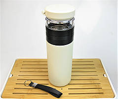 Колба-термос (пляшка) для заварювання чаю Біла 500 мл