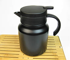 Термос-глечик для заварювання чаю колба 316L Чорний 1000 мл